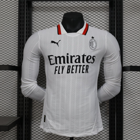 Long Sleeved AC Milan 2024-25 Away Kit Player Version