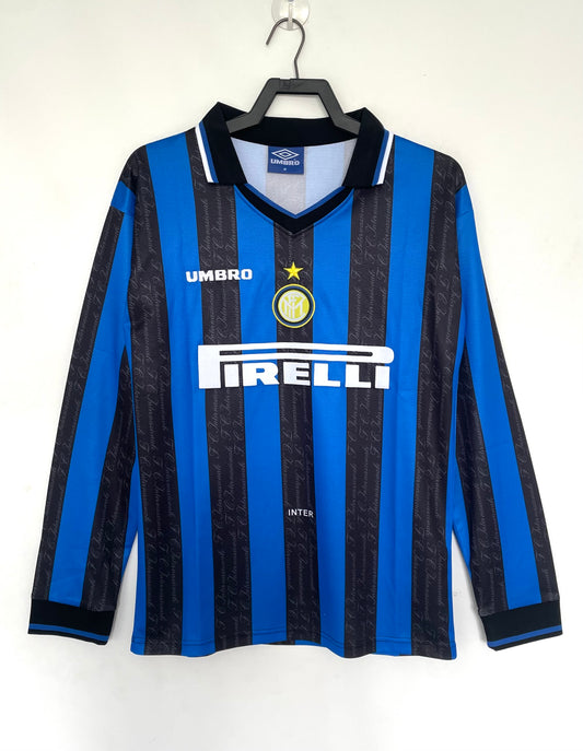 Long Sleeved Retro Inter Milan 97/98 Home Kit