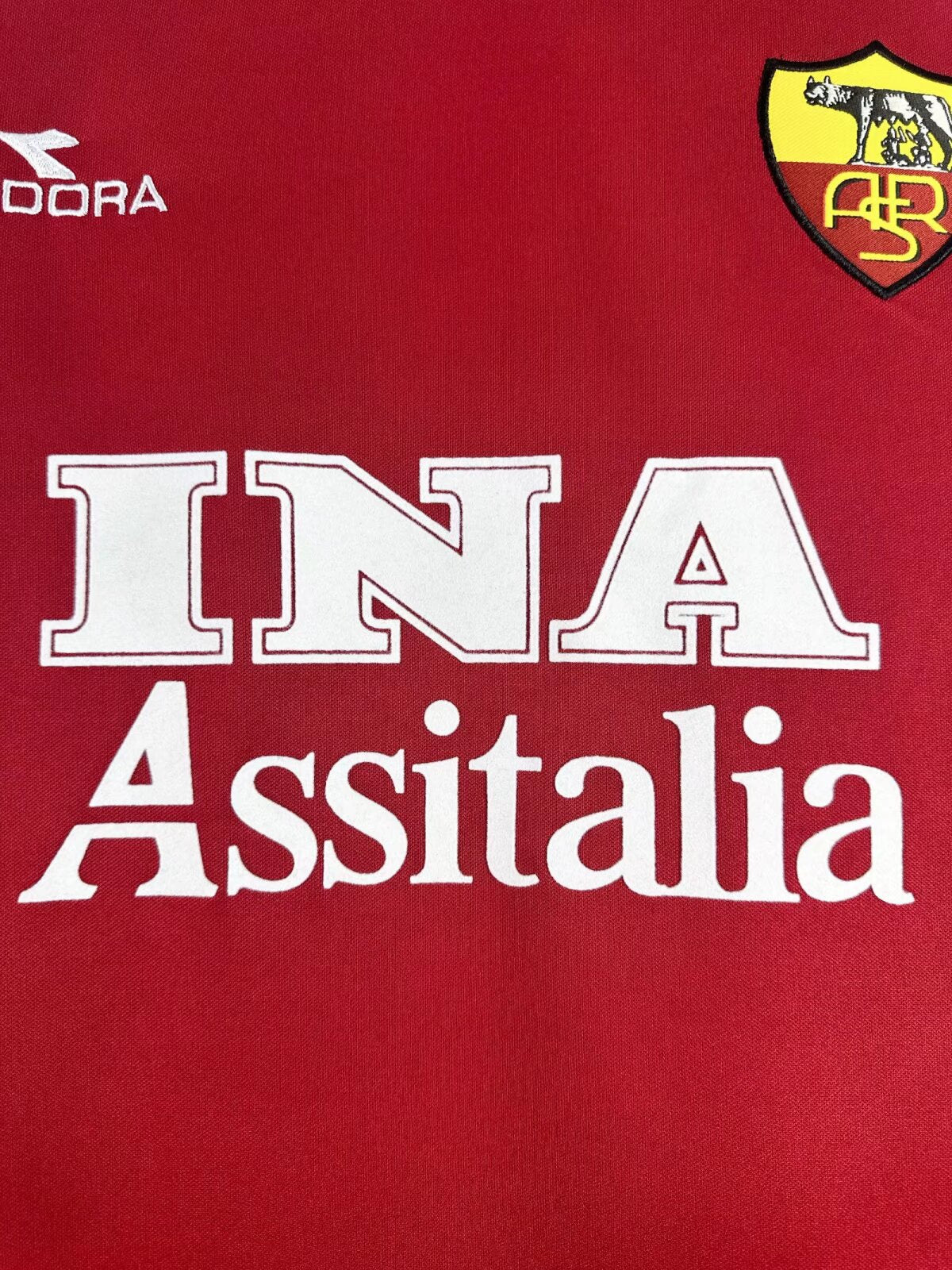 Long Sleeved Retro Roma 1998/99 Home Kit