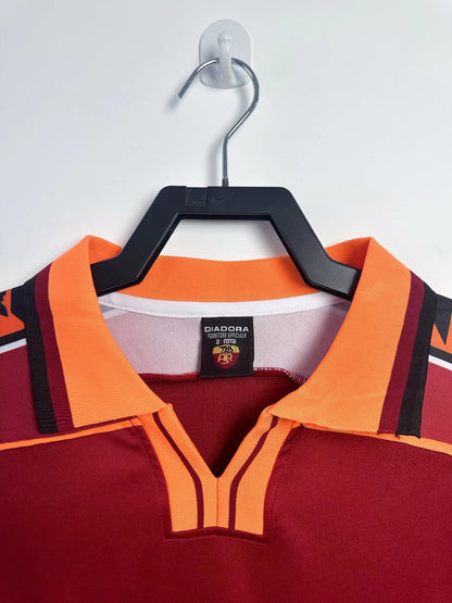 Long Sleeved Retro Roma 1998/99 Home Kit